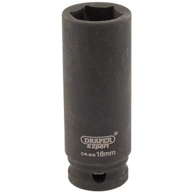 Draper - Expert 16mm 3/8inch Square Drive Hi-Torq 6 Point Deep Impact Socket