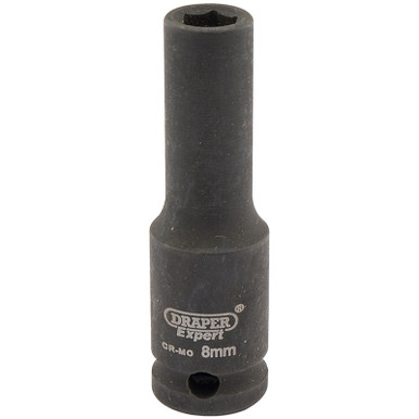 Draper - Expert 8mm 3/8inch Square Drive Hi-Torq 6 Point Deep Impact Socket