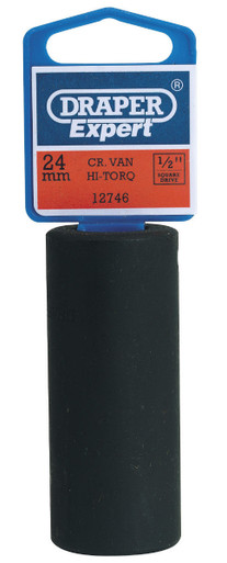 Draper - 24mm 1/2inch Sq. Dr. Deep Impact Socket