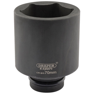 Draper - Expert 70mm 1inch Square Drive Hi-Torq 6 Point Deep Impact Socket