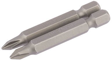 Draper -  No.1 1/4inch Hex Cross Slot Insert Bit 50mm Long x2