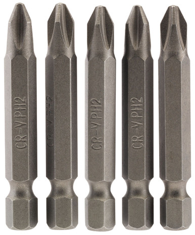 Draper -  No.2 1/4inch Hex Cross Slot Insert Bit 50mm Long x 5
