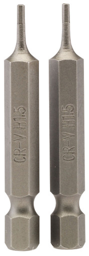Draper - 1.5mm 1/4inch Hex Hexagonal Insert Bit 50mm Long x 2