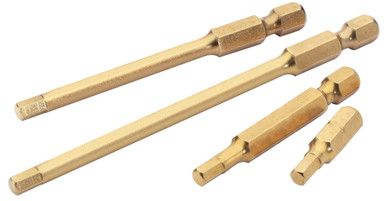 Draper - 1.5mm 1/4inch Hex Hexagonal Titanium Nitride Coated Insert Bit 50mm Long x 2