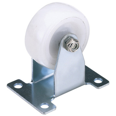 Draper - 100mm Dia. Fixed Plate Fi x ing Nylon Wheel S.W.L. 125Kg