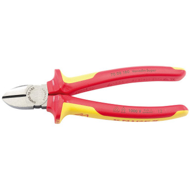 Draper -  Knipex 70 08 180UKSBE VDE Fully Insulated Diagonal Side Cutters 180mm