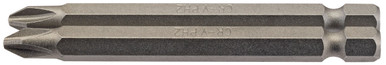 Draper -  No.2 1/4inch Hex Cross Slot Insert Bit 75mm Long x 2