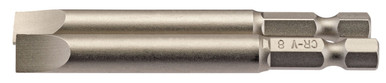 Draper - 8mm 1/4inch Hex Plain Slot Insert Bit 75mm Long x 2