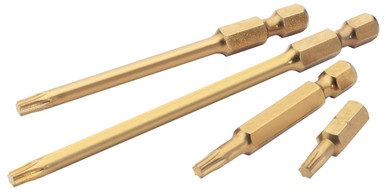 Draper - T7 1/4inch Hex Draper - TX-STAR Titanium Nitride Coated Insert Bit 75mm Long x 2