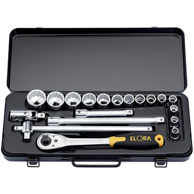 Draper - 1/2inch Sq. Dr. Metric Socket Set (19 Piece)