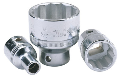 Draper - 9/16inch 1/2inch Sq. Dr. Elora Whitworth Bi-Hexagon Socket