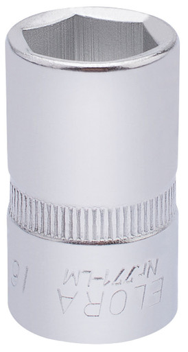 Draper - 16mm 1/2inch Sq. Dr. Elora Hexagon Socket