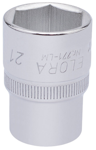 Draper - 21mm 1/2inch Sq. Dr. Elora Hexagon Socket