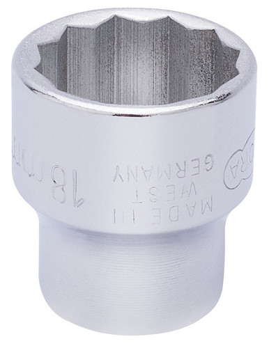 Draper - 18mm 3/8inch Sq. Dr. Elora Bi-Hexagon Socket