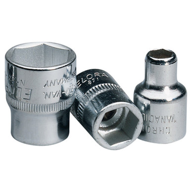 Draper - 12mm 3/8inch Sq. Dr. Elora Hexagon Socket