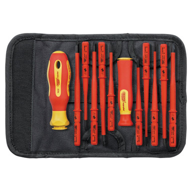 Draper - Ergo Plus Extra Slim Interchangeable VDE Screwdriver Set 12 Piece