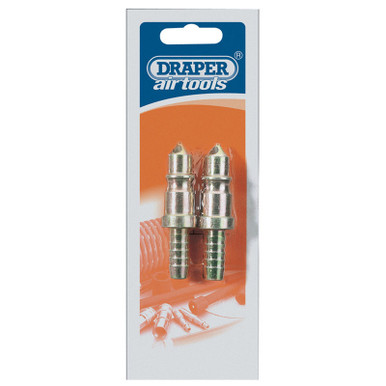 Draper - 3/8inch Air Line Coupling Integral Adaptor / Tailpiece 2 Piece