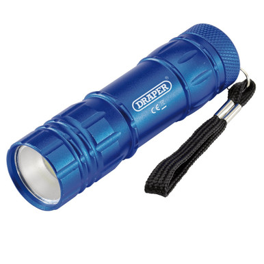 Draper - COB LED Aluminium Hand Torch  3 x AAA Batteries Supplied