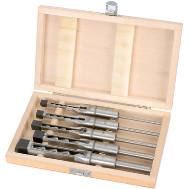 Draper -  Hollow Square Mortice Chisel and Bit Set 5 Piece