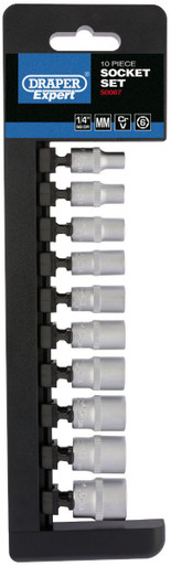 Draper - 1/4inch Sq. Dr. Metric Socket Set (10 Piece)