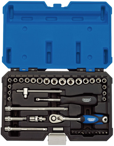 Draper - 1/4inch Sq. Dr. Combined MM/AF Socket Set (40 Piece) Expert Quality