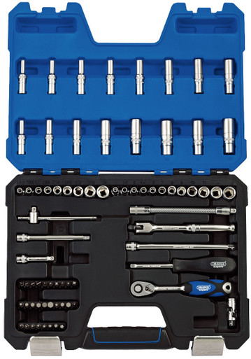 Draper - 1/4inch Sq. Dr. MM/AF Combined Socket Set (75 Piece)
