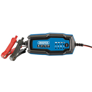 Draper - 12V Smart Charger and Battery Maintainer 2A