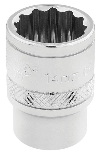 Draper - 3/8inch Sq. Dr. Hi-Torq 12 Point Socket 14mm