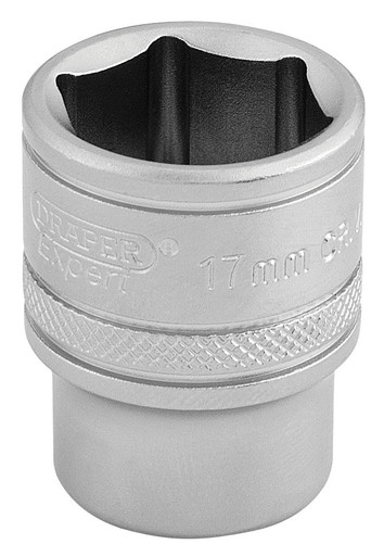 Draper - 3/8inch Sq. Dr. 6 Point Metric Socket 17mm