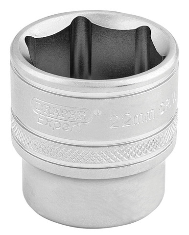 Draper - 3/8inch Sq. Dr. 6 Point Metric Socket 22mm