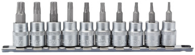Draper - 3/8inch Sq. Dr. 48mm Long Draper - TX-STAR Socket Bit Set 10 Piece