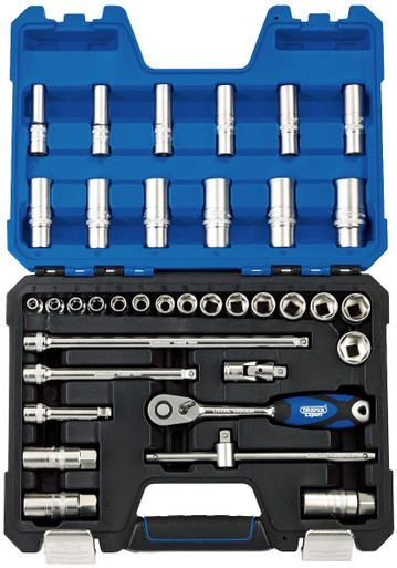 Draper - 3/8inch Sq. Dr. Metric Socket Set 36 Piece