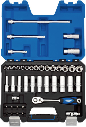 Draper - 3/8inch Sq. Dr. Metric Socket Set 42 Piece