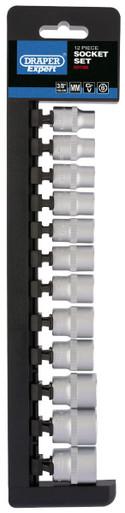 Draper - 3/8inch Sq. Dr. Metric Socket Set 12 Piece