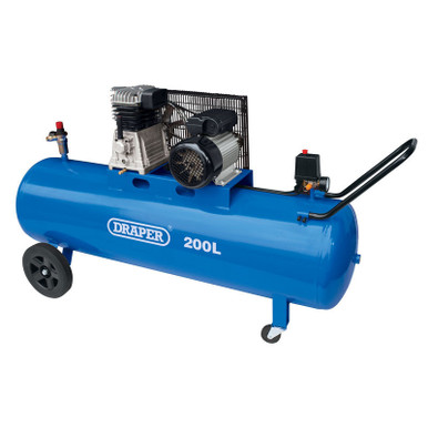 Draper - 200L Belt-Driven Air Compressor 2.2kW