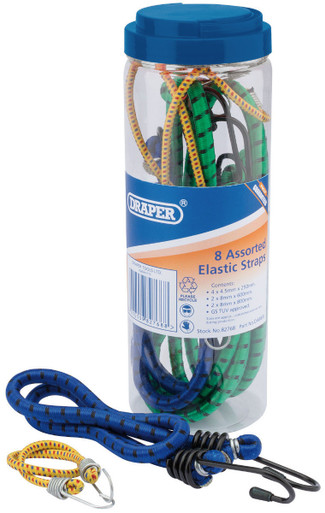 Draper - Elastic Straps 8 Assorted