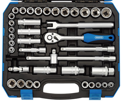 Draper - 3/8inch Sq. Dr. Combined MM/AF Socket Set 39 Piece