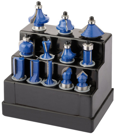 Draper - 1/2inch TCT Router Bit Set (12 Piece)