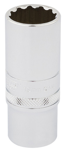 Draper - 3/8inch Sq. Dr. Hi-Torq 12 Point Deep Socket 19mm