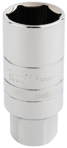 Draper - 3/8inch Sq. Dr. 14mm Thread 6 Point Spark Plug Socket 21mm Socket