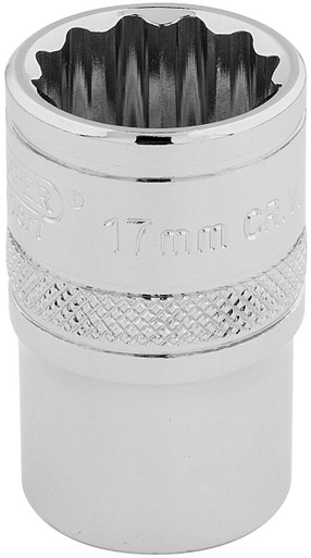 Draper - 1/2inch Sq. Dr. Hi-Torq 12 Point Socket (17mm)