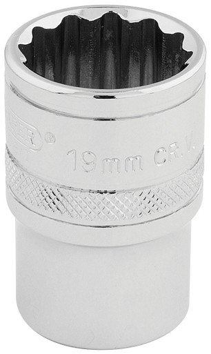 Draper - 1/2inch Sq. Dr. Hi-Torq 12 Point Socket (19mm)