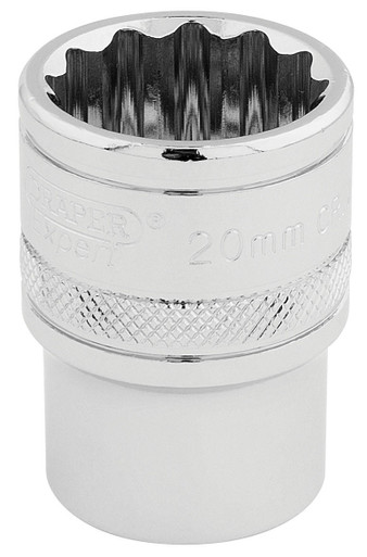 Draper - 1/2inch Sq. Dr. Hi-Torq 12 Point Socket (20mm)