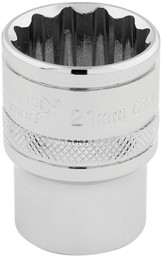 Draper - 1/2inch Sq. Dr. Hi-Torq 12 Point Socket (21mm)
