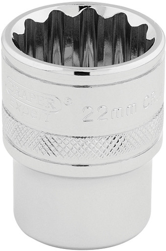 Draper - 1/2inch Sq. Dr. Hi-Torq 12 Point Socket (22mm)
