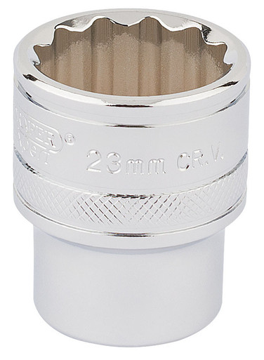 Draper - 1/2inch Sq. Dr. Hi-Torq 12 Point Socket (23mm)