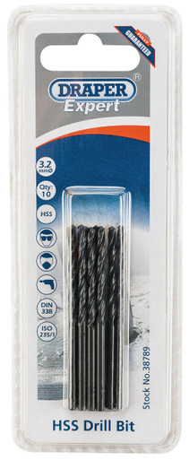 Draper - 3.2mm HSS Drills Card Of 10
