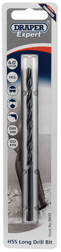 Draper - 6.0 x 139mm HSS Extra Long Drill Bit