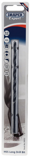 Draper - 8.0 x 165mm HSS Extra Long Drill Bit