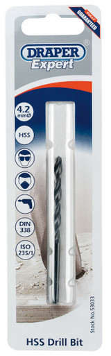 Draper - 4.2mm HSS Twist Drill for 5 x 0.8 Taps